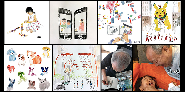 El abuelo coreano que usa Instagram para enviar su arte a sus nietos