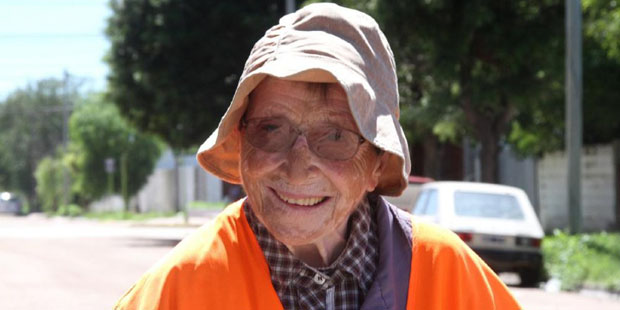 Una peregrina de 91 años